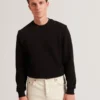 ELATES Herringbone Texture Crew Neck Sweatshirt