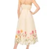 ELINE Floral Hem Woven Strappy Midi Dress