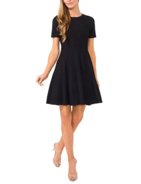 ELLA Short Sleeve Ribbon Stitch Mini Dress