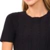 ELLA Short Sleeve Ribbon Stitch Mini Dress