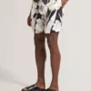 ELTHAMM Relaxed Botanical Print Pull-On Shorts