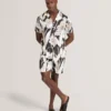 ELTHAMM Relaxed Botanical Print Pull-On Shorts
