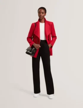 EVIGNA Wool Rich Hourglass Short Wrap Coat