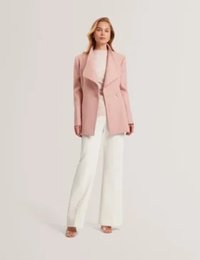 EVIGNA Wool Rich Hourglass Short Wrap Coat