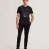 FETHER Graphic Print Crew Neck Cotton T-Shirt
