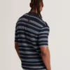 FLOREM Stitched Stripe Knit Short Sleeve Shirt