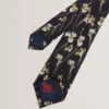 FRINTON Orchid Floral Print Silk Tie
