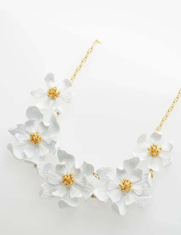 FULLA Furled Flower Enamel Necklace FULLA Furled Flower Enamel Necklace