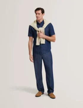 GANMO Relaxed Pull-On Chambray Pants