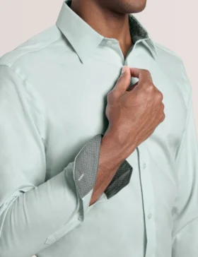 GENEVA Textured Stretch Cotton Slim Fit Shirt