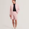 GIVRAN Slim Fit Linen Blend Tailored Shorts