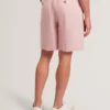 GIVRAN Slim Fit Linen Blend Tailored Shorts