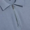 GIVRANS Silk Blend Knit Zip Neck Polo
