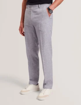 GIVRANT Tailored Linen Blend Slim Fit Pants