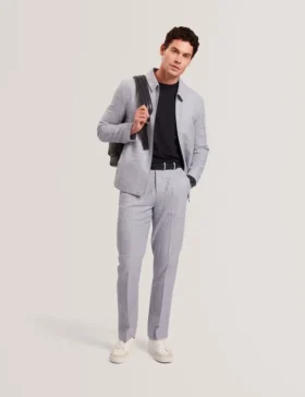 GIVRANT Tailored Linen Blend Slim Fit Pants