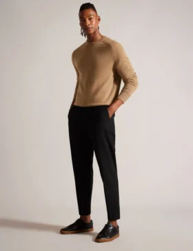 GLANT Cashmere Cable Detail Crew Neck Jumper
