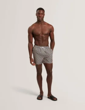 GLENDLE Goldfish Geometric Print Swim Shorts