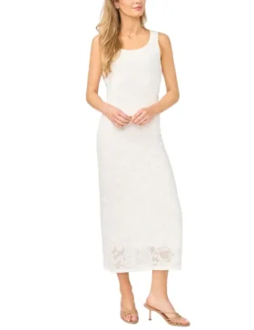 GLORIA Floral Mesh Lace Sleeveless Bodycon Dress