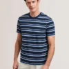 GORANO Short Sleeve Textured Striped T-Shirt