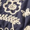 GUINEVERE Raised Embroidery Cotton Midi Skirt