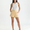 HANA Tailored Woven Straight Leg Shorts