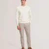 HANDLY Micro Houndstooth Slim Fit Pants