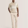 INTARSIA SWEATER POLO LT-Camel Heather
