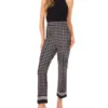 HEIDI Geometric Slim Leg Knit Pants