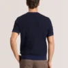 HERRINGBONE SWEATER Herringbone Knit Short Sleeve Top