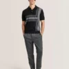 INTARSIA SWEATER POLO Black Beauty