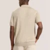 INTARSIA SWEATER POLO LT-Camel Heather