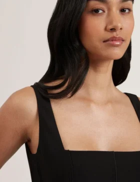 INUJ Panelled Wide Leg Tailored Jumpsuit