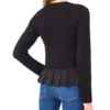 IRENE Long Sleeve Crew Neck with Pointelle Cable