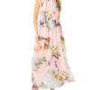 JANE Floral Halterneck Chiffon Maxi Dress