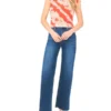 JODIE Floral Stripe Cap Sleeve Fitted T-Shirt