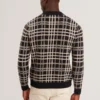 JOVIEN Check Print Button-Through Knit Polo