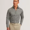 JOZEF Slim Fit Micro Geometric Print Shirt