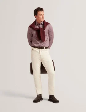 JOZEF Slim Fit Micro Geometric Print Shirt