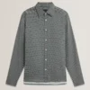 JOZEF Slim Fit Micro Geometric Print Shirt