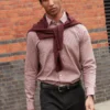 JOZEF Slim Fit Micro Geometric Print Shirt