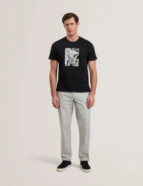 JUSTINO Short Sleeve Box Print Graphic T-Shirt