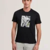 JUSTINO Short Sleeve Box Print Graphic T-Shirt