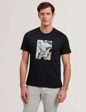 JUSTINO Short Sleeve Box Print Graphic T-Shirt