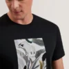 JUSTINO Short Sleeve Box Print Graphic T-Shirt