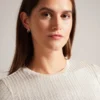 KATRINO Ribbed Metallic Fitted T-Shirt