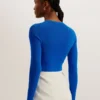 KKLARA Scallop Trim Cardigan
