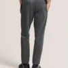 KNIT TWILL ELASTIC TROUSERS Iron Gate Heather
