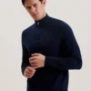 KURNLE T Knit Half Zip Funnel Neck Jumper