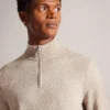 KURNLE T Knit Half Zip Funnel Neck Jumper