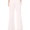 LACE FRONT PLEAT SUITING PANT White
